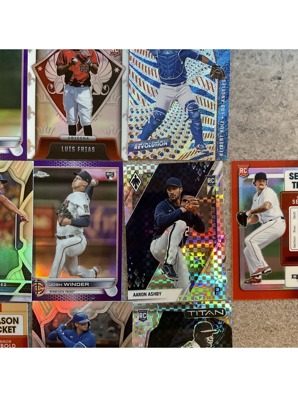 Lot Of 16 Prizm & Refractor Baseball Cards Including Many Rookies - Picture 5 of 7